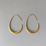 ゴールド | 大振りドロップフープステンレスピアス サージカルステンレス316L レディース | FACION