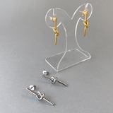 ノットラインバーステンレスピアス サージカルステンレス316L レディース | FACION | 詳細画像1 