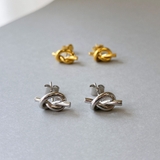 ノットメタルステンレススタッドピアス  サージカルステンレス316L 結び | FACION | 詳細画像1