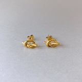 ゴールド | ノットメタルステンレススタッドピアス  サージカルステンレス316L 結び | FACION