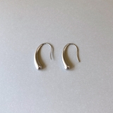 シルバー | ドロップステンレスフックピアス レディースサージカルステンレス316L雫 涙型 | FACION