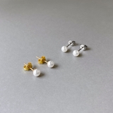 一粒パールステンレススタッドピアス 真珠 両耳 | FACION | 詳細画像1