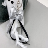 リボンクッション&ファーキーリング バッグチャーム キーホルダー ハンドメイド | FACION | 詳細画像3 