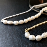 淡水パール&ストーンチェーンネックレスレディース 女性 オケージョン | FACION | 詳細画像4