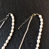 淡水パール&ストーンチェーンネックレスレディース 女性 オケージョン | FACION | 詳細画像5