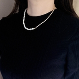 淡水パール&ストーンチェーンネックレスレディース 女性 オケージョン | FACION | 詳細画像8