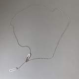 シルバー | スクエアY字ロングステンレスネックレス ロングチェーン サージカルステンレス | FACION