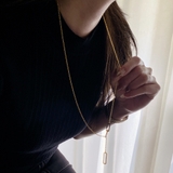 スクエアY字ロングステンレスネックレス ロングチェーン サージカルステンレス | FACION | 詳細画像7 