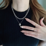 英字プレート2連ステンレスネックレス アレルギー対応 つけっぱなし | FACION | 詳細画像7 