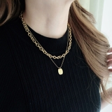 英字プレート2連ステンレスネックレス アレルギー対応 つけっぱなし | FACION | 詳細画像9 