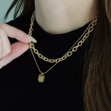 英字プレート2連ステンレスネックレス アレルギー対応 つけっぱなし | FACION | 詳細画像10 