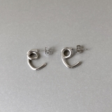 シルバー | ニュアンスハートフープステンレスピアス 316L サージカルステンレス | FACION