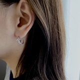 ニュアンスハートフープステンレスピアス 316L サージカルステンレス | FACION | 詳細画像6 