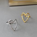 オープンハートモチーフステンレスリング アレルギー対応 つけっぱなし | FACION | 詳細画像1 