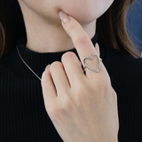 オープンハートモチーフステンレスリング アレルギー対応 つけっぱなし | FACION | 詳細画像6 