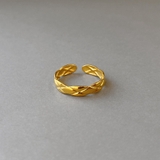 ゴールド | キルティングスリムステンレスリング サージカルステンレス フリーサイズ | FACION