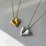 ドロップハートステンレスネックレス ペンダント サージカルステンレス | FACION | 詳細画像1 