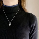 ドロップハートステンレスネックレス ペンダント サージカルステンレス | FACION | 詳細画像8 