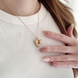 ドロップハートステンレスネックレス ペンダント サージカルステンレス | FACION | 詳細画像12 