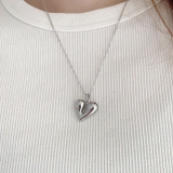 ドロップハートステンレスネックレス ペンダント サージカルステンレス | FACION | 詳細画像13 