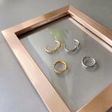 CZワンタッチステンレスフープピアス 両耳用 サージカルステンレス | FACION | 詳細画像2 