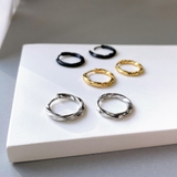 ツイストワンタッチステンレスフープピアス 両耳用 サージカルステンレス | FACION | 詳細画像1 