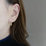 ツイストワンタッチステンレスフープピアス 両耳用 サージカルステンレス | FACION | 詳細画像10 