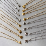 イニシャルモチーフステンレスネックレス アルファベット ペンダント | FACION | 詳細画像3 