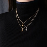 イニシャルモチーフステンレスネックレス アルファベット ペンダント | FACION | 詳細画像10 