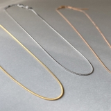 スリムスネークチェーンステンレスネックレス サージカルステンレス レディース | FACION | 詳細画像1