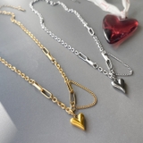 ハートデザインチェーンステンレスネックレス サージカルステンレス | FACION | 詳細画像1