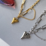 ハートデザインチェーンステンレスネックレス サージカルステンレス | FACION | 詳細画像2