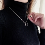 ハートデザインチェーンステンレスネックレス サージカルステンレス | FACION | 詳細画像7