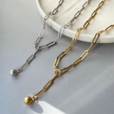 Y字レオンチェーンステンレスネックレス サージカルステンレス SUS316L | FACION | 詳細画像1 