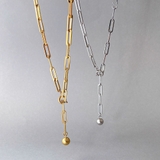 Y字レオンチェーンステンレスネックレス サージカルステンレス SUS316L | FACION | 詳細画像2 