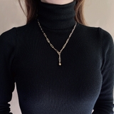 Y字レオンチェーンステンレスネックレス サージカルステンレス SUS316L | FACION | 詳細画像9 