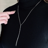 ツイストY字ステンレスロングネックレス SUS316L レディース | FACION | 詳細画像8 