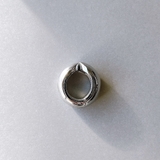 シルバー ラージ | 片耳用ドロップステンレスワンタッチフープイヤリング イヤーカフ サージカルステン… | FACION