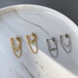 2連フープチェーンステンレスピアス サージカルステンレス 金属アレルギー対応 | FACION | 詳細画像3 