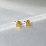 ゴールド | プチスクエアステンレスピアス サージカルステンレス 四角型 レディース 女性 | FACION