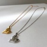 エンボスハートステンレスネックレス ペンダント サージカルステンレス | FACION | 詳細画像4 