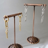 ハングチェーン開閉式ステンレスピアス サージカルステンレス 金属アレルギー対応 | FACION | 詳細画像1 