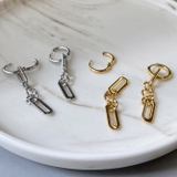 ハングチェーン開閉式ステンレスピアス サージカルステンレス 金属アレルギー対応 | FACION | 詳細画像3 