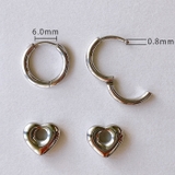 ぷっくりハートステンレスフープピアス サージカルステンレス 金属アレルギー対応 | FACION | 詳細画像11 