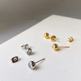 ジルコニアラウンドステンレススタッドピアス ピアス 両耳用 | FACION | 詳細画像4 