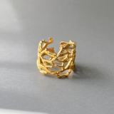 ゴールド | 透かしデザインステンレスリング 指輪 アレルギー対応 | FACION