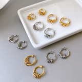 リング付ステンレスフープイヤリング イヤーカフ フープ | FACION | 詳細画像4 