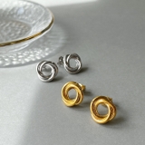 トリプルリングクロスステンレスピアス サージカルステンレス 金属アレルギー対応 | FACION | 詳細画像2 