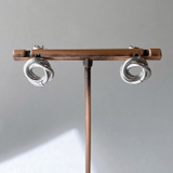 シルバー | トリプルリングクロスステンレスピアス サージカルステンレス 金属アレルギー対応 | FACION