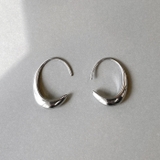 シルバー | ドロップムーンステンレスフックピアス ピアス ドロップ | FACION